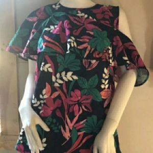 Isabel Maternity Blue Tropical top xxl